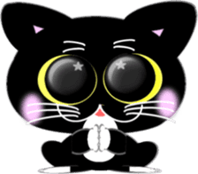Socks black cat Yan Cara sticker #832641