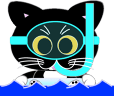 Socks black cat Yan Cara sticker #832652
