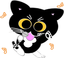 Socks black cat Yan Cara sticker #832658