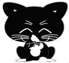 Socks black cat Yan Cara sticker #832665