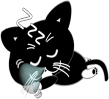 Socks black cat Yan Cara sticker #832666