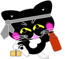 Socks black cat Yan Cara sticker #832667
