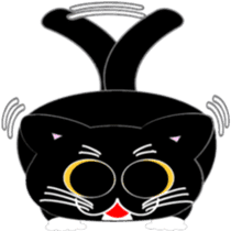 Socks black cat Yan Cara sticker #832676