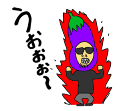 sleepy Eggplant boy sticker #833122