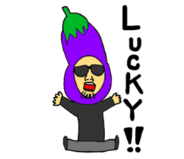 sleepy Eggplant boy sticker #833124