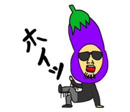sleepy Eggplant boy sticker #833126