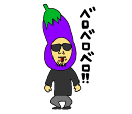 sleepy Eggplant boy sticker #833133