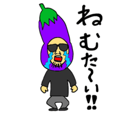 sleepy Eggplant boy sticker #833137