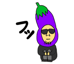 sleepy Eggplant boy sticker #833140