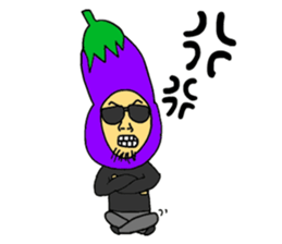 sleepy Eggplant boy sticker #833144