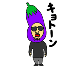 sleepy Eggplant boy sticker #833147