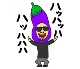 sleepy Eggplant boy sticker #833148
