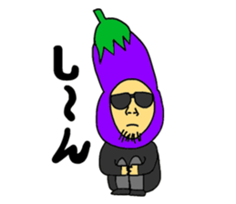 sleepy Eggplant boy sticker #833149
