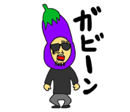 sleepy Eggplant boy sticker #833153