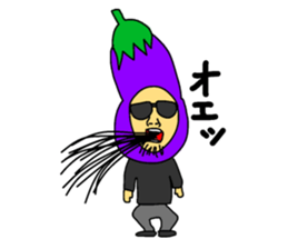sleepy Eggplant boy sticker #833154