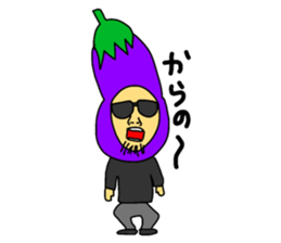 sleepy Eggplant boy sticker #833156