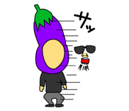 sleepy Eggplant boy sticker #833157