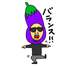 sleepy Eggplant boy sticker #833158