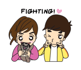 Cute Couple Go&Nana [English Edition] sticker #835199