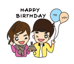 Cute Couple Go&Nana [English Edition] sticker #835209