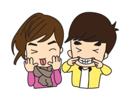 Cute Couple Go&Nana [English Edition] sticker #835221