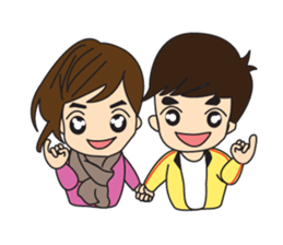 Cute Couple Go&Nana [English Edition] sticker #835225