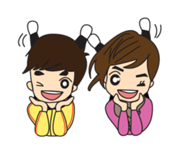 Cute Couple Go&Nana [English Edition] sticker #835229