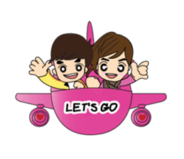 Cute Couple Go&Nana [English Edition] sticker #835235