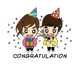 Cute Couple Go&Nana [English Edition] sticker #835238