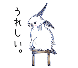 Small Rabbit moon and dream and music sticker #835447