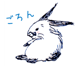 Small Rabbit moon and dream and music sticker #835448