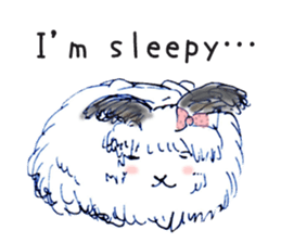 Small Rabbit moon and dream and music sticker #835457