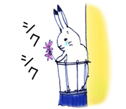 Small Rabbit moon and dream and music sticker #835460