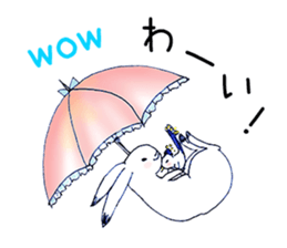 Small Rabbit moon and dream and music sticker #835467