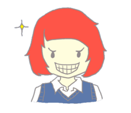 lovely schoolgirl's sticker #836040