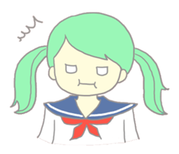 lovely schoolgirl's sticker #836053
