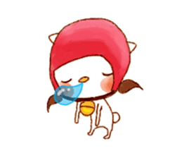 Drinking milk quietly painting it! sticker #837855