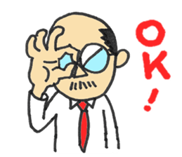 The mustached manager sticker #840092