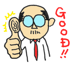 The mustached manager sticker #840102