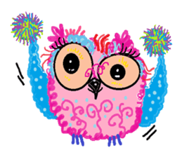 Funny owl family sticker #840359