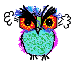 Funny owl family sticker #840360