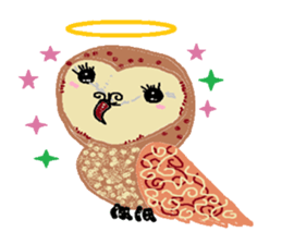 Funny owl family sticker #840366