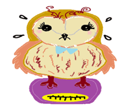 Funny owl family sticker #840367