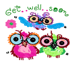 Funny owl family sticker #840368