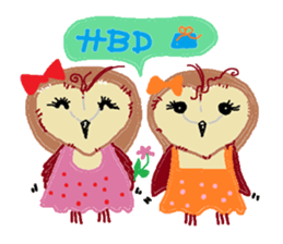 Funny owl family sticker #840372