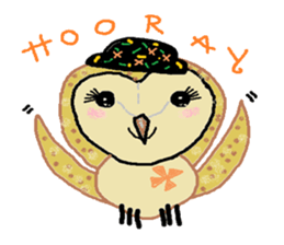 Funny owl family sticker #840374