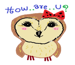 Funny owl family sticker #840376