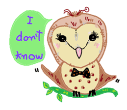 Funny owl family sticker #840377
