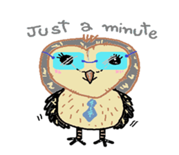 Funny owl family sticker #840378