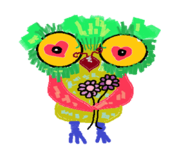 Funny owl family sticker #840381